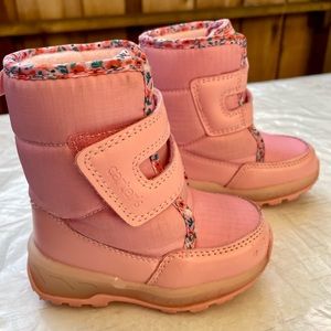 Carters pink, light up Snow boots, toddler 5